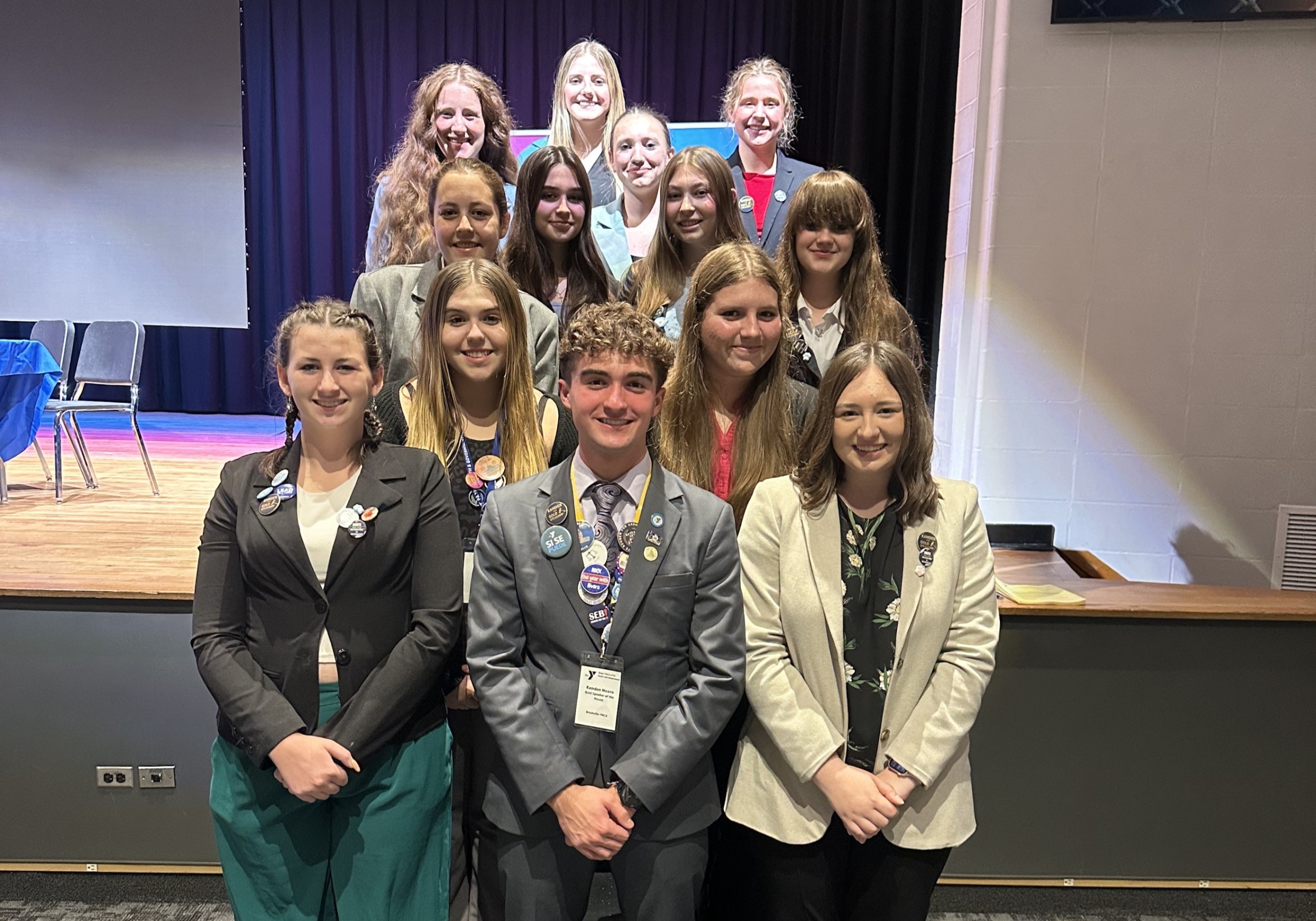 Members of Brookville youth and government pose for a photo.